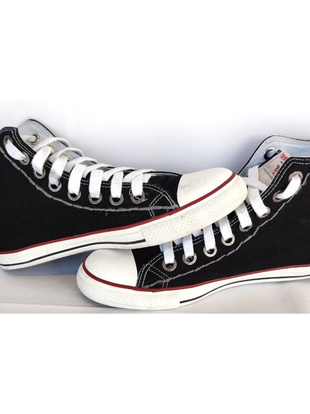 True Religion Black Canvas High Top Shoes Men's 11 EUR 44.5